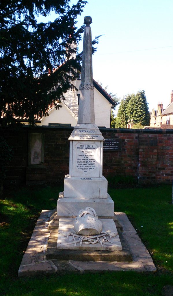 Photo of Waterloo memorial in Cossall churchyard